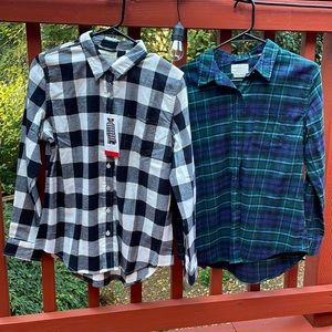 Pair of Weatherproof button down plaid longsleeves